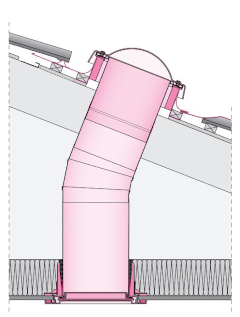 Flat light tunnel with rigid light transmitting tube SR_
