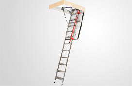 Metal folding section loft ladders